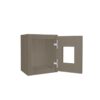 Craftsman Mocha Shaker Open Frame Glass 1 Door