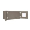 Craftsman Mocha Shaker Open Frame Glass 2 Doors