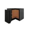 Craftsman Black Shaker Wall Easy Reach Corner
