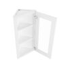Craftsman White Shaker Angle Wall Open Frame Glass Door