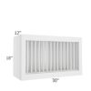Colorado White Shaker Wall Plate Rack Cabinet 30" x 18"