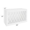 Colorado White Shaker Wall Wine Rack Cabinet 30" x 18"