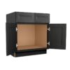 York Driftwood Grey Sink Base 2 Door 2 False Drawer Fronts