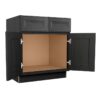 York Driftwood Grey Vanity Sink Base 2 Doors 2 False Drawers