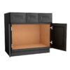 York Driftwood Grey Vanity Sink 2 Doors 2 Drawers 1 False