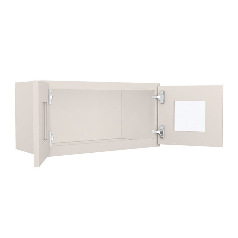 York Linen Open Frame Glass 2 Doors